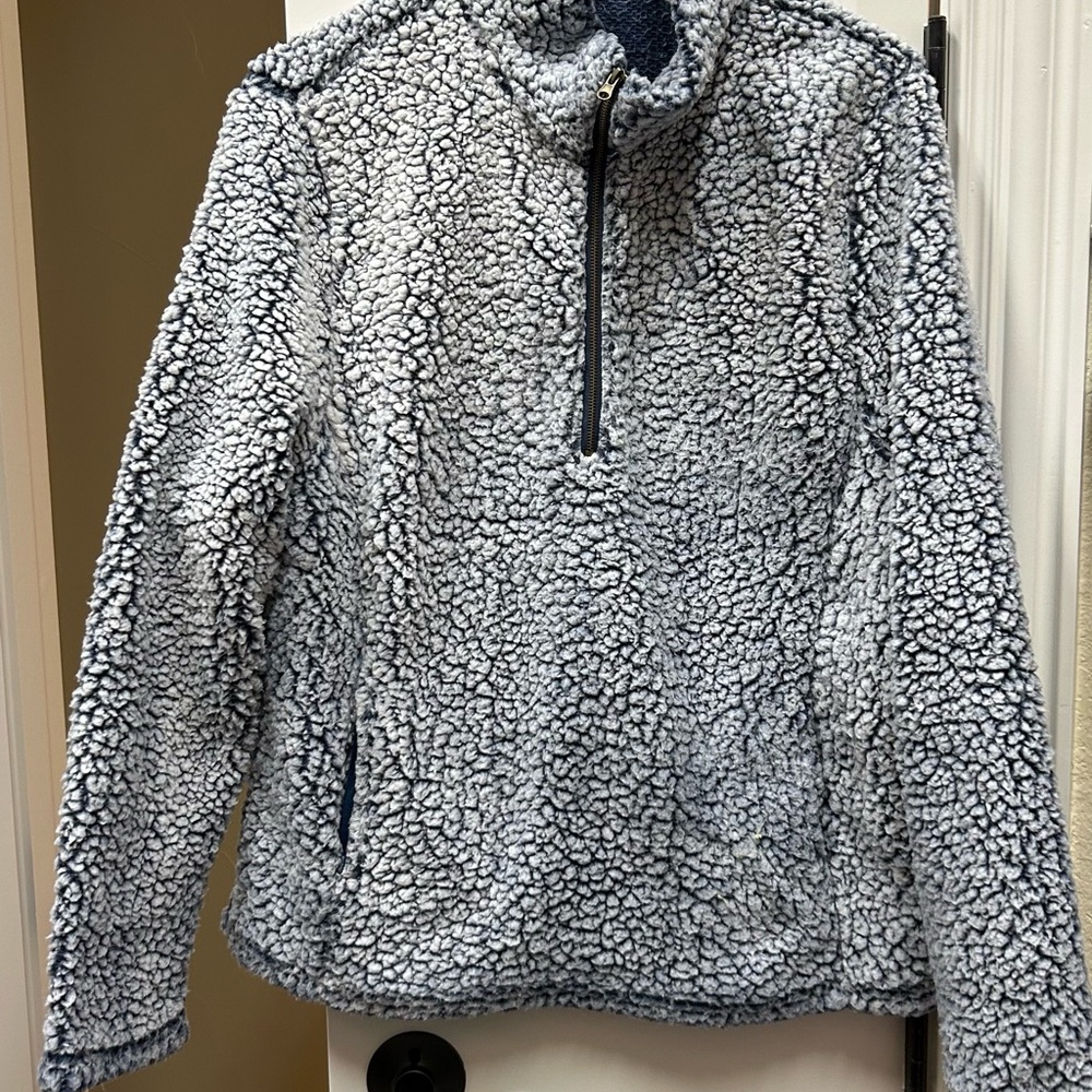 Women's Sherpa Fleece Jacket - Gray